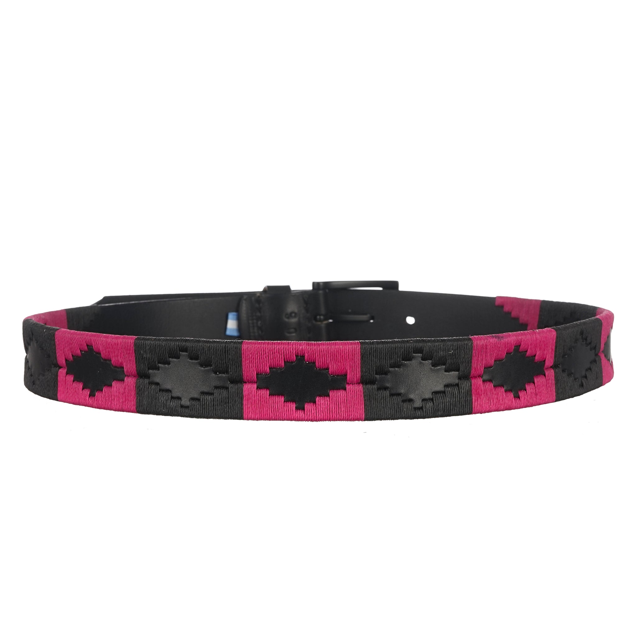 Argentine Style high quality leather Polo Belt Black hotsell and Pink